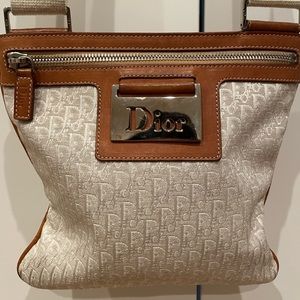 Preowned Dior Jacquard Canvas Messenger Bag
